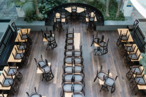 Geschlossenes Cafes während des Lockdowns in der Corona Krise. Geschlossenes Cafes während des Lockdowns in der Corona Krise.